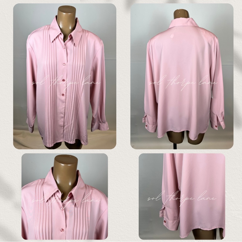 Pale Pink Button-Up Blouse